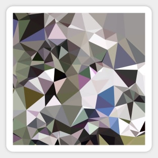 Davy Grey Abstract Low Polygon Background Sticker